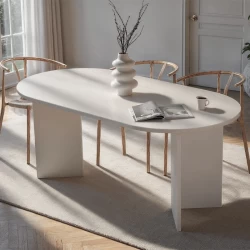 Τραπέζι Sablin Megapap χρώμα λευκό 180x89,5x75εκ.