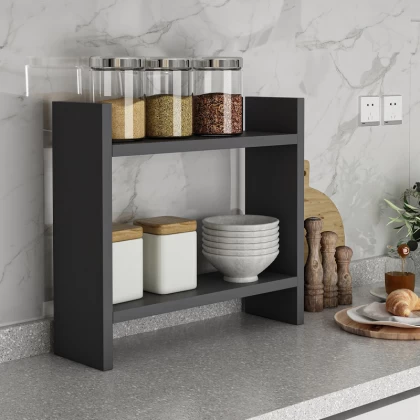 Ραφιέρα κουζίνας Denver Megapap χρώμα ανθρακί 34x10x30εκ. Ραφιέρα κουζίνας Denver Megapap χρώμα ανθρακί 34x10x30εκ.
