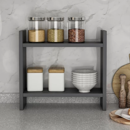Ραφιέρα κουζίνας Denver Megapap χρώμα ανθρακί 34x10x30εκ. Ραφιέρα κουζίνας Denver Megapap χρώμα ανθρακί 34x10x30εκ.