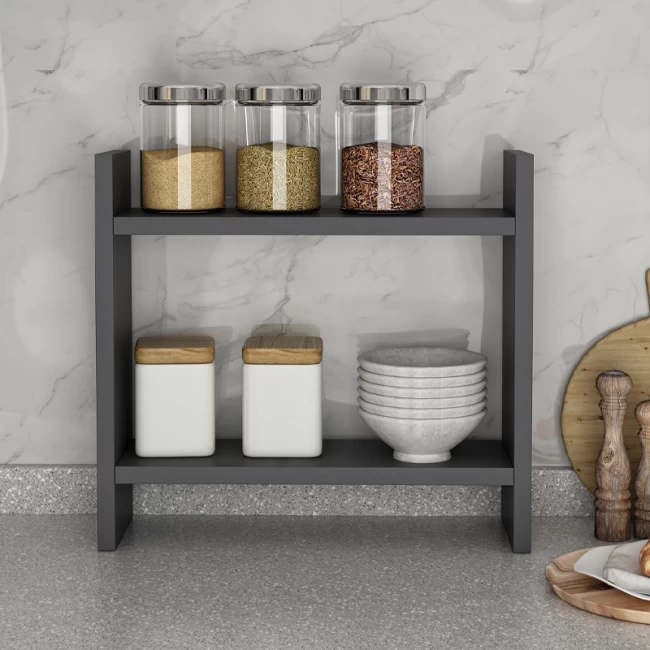 Ραφιέρα κουζίνας Denver Megapap χρώμα ανθρακί 34x10x30εκ.