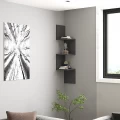 Ραφιέρα τοίχου Zikzak Megapap χρώμα ανθρακί 25x25x105,4εκ.