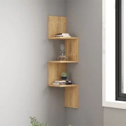 Ραφιέρα τοίχου Zikzak Megapap χρώμα sapphire oak 25x25x105,4εκ.