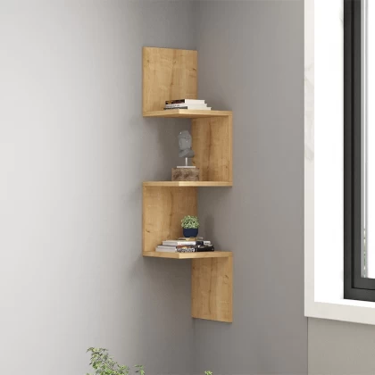 Ραφιέρα τοίχου Zikzak Megapap χρώμα sapphire oak 25x25x105,4εκ. Ραφιέρα τοίχου Zikzak Megapap χρώμα sapphire oak 25x25x105,4εκ.