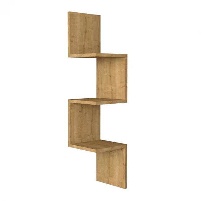 Ραφιέρα τοίχου Zikzak Megapap χρώμα sapphire oak 25x25x105,4εκ.