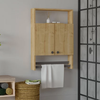 Ντουλάπι μπάνιου επιτοίχιο Ela Megapap χρώμα sapphire oak 60x15x87εκ. Ντουλάπι μπάνιου επιτοίχιο Ela Megapap χρώμα sapphire oak 60x15x87εκ.