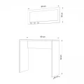 Κονσόλα με καθρέπτη Cosenza Megapap χρώμα oak 80x30x82εκ.