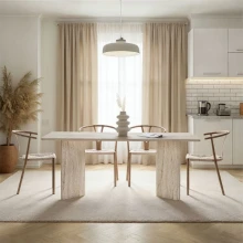 Τραπέζι Linza Megapap χρώμα travertine 180x90x75εκ.