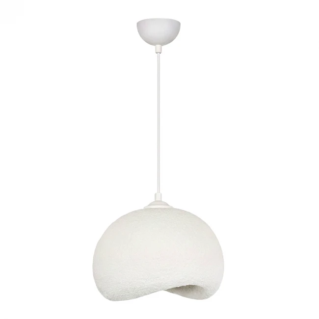 Φωτιστικό οροφής Yontu Megapap E27 fiberglass μονόφωτο χρώμα λευκό 34x29x120εκ.