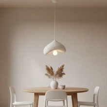 Φωτιστικό οροφής Luna Megapap E27 fiberglass μονόφωτο χρώμα λευκό 30x21x120εκ.