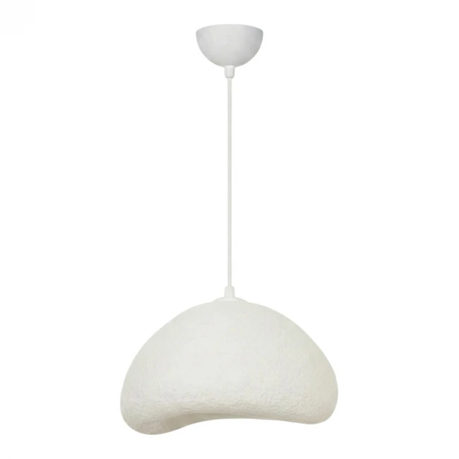 Φωτιστικό οροφής Luna Megapap E27 fiberglass μονόφωτο χρώμα λευκό 30x21x120εκ.