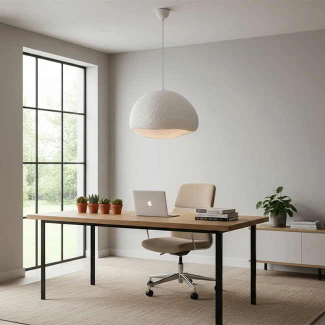 Φωτιστικό οροφής Loval Megapap E27 fiberglass μονόφωτο χρώμα λευκό 50x44x120εκ.