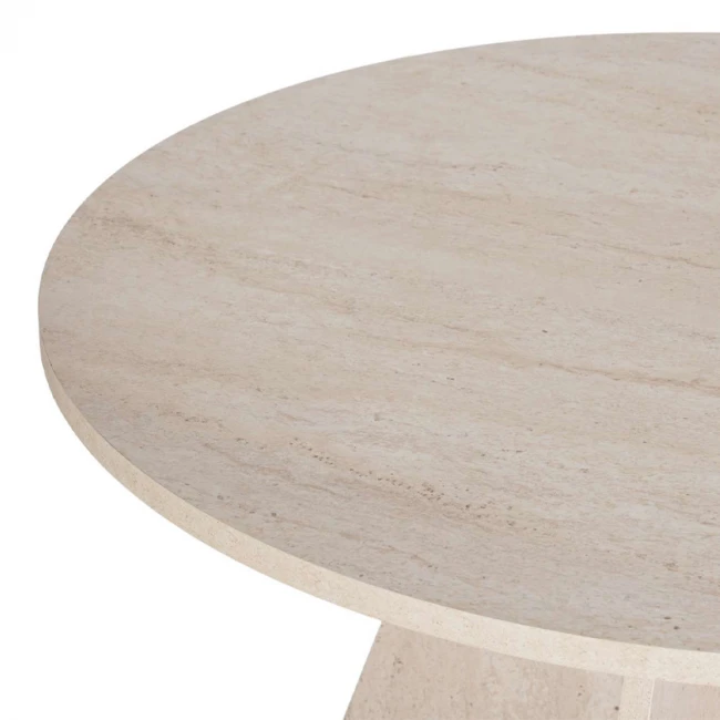 Τραπέζι Virela Megapap χρώμα travertine Ø120x75εκ.