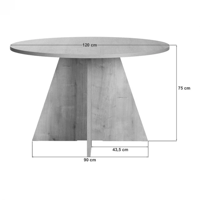 Τραπέζι Virela Megapap χρώμα travertine Ø120x75εκ.