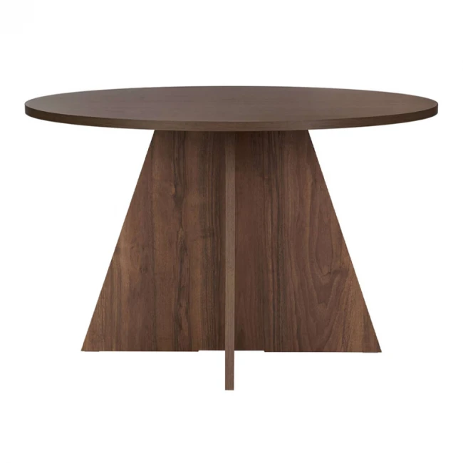 Τραπέζι Virela Megapap χρώμα καρυδί Ø120x75εκ.