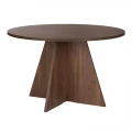 Τραπέζι Virela Megapap χρώμα καρυδί Ø120x75εκ.
