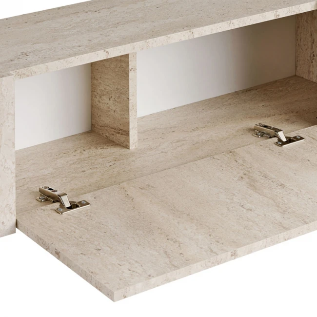 Έπιπλο τηλεόρασης Nexus Megapap χρώμα travertine - χρυσό 180x30x45,5εκ.