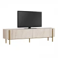 Έπιπλο τηλεόρασης Nexus Megapap χρώμα travertine - χρυσό 180x30x45,5εκ.