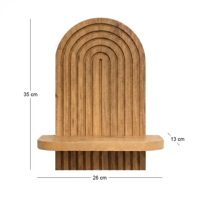 Ραφιέρα τοίχου Artwill Megapap Mdf χρώμα oak 26x13x35εκ.