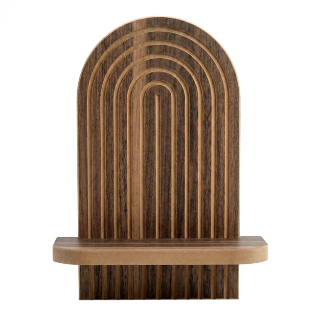 Ραφιέρα τοίχου Artwill Megapap Mdf χρώμα wenge 26x13x35εκ.