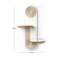 Ραφιέρα τοίχου Artwill Megapap Mdf χρώμα λευκό - oak 46x13x70εκ.