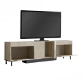 Έπιπλο τηλεόρασης Arlen Megapap με Led Rgb χρώμα travertine 180x32x50εκ.