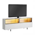Έπιπλο τηλεόρασης Eco Megapap με Led Rgb χρώμα λευκό 180x32x67εκ.