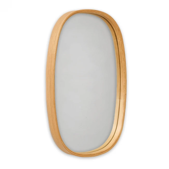 Καθρέπτης τοίχου Cloudy Megapap ξύλο χρώμα φυσικό οξιάς 38x4x55εκ.