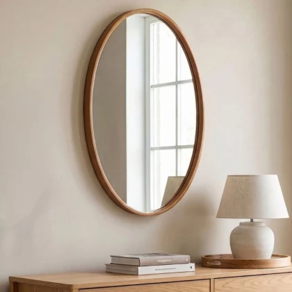 Καθρέπτης τοίχου Cloudy Megapap ξύλο χρώμα καρυδί 45x4x60εκ.