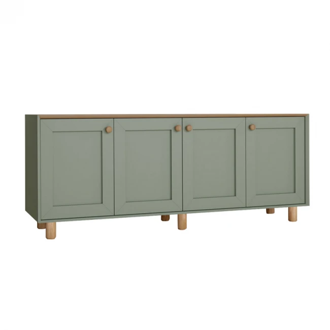Μπουφές Bohemian Megapap χρώμα πράσινο - φυσικό οξιάς 180x40x75εκ.