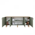 Μπουφές Bohemian Megapap χρώμα πράσινο - φυσικό οξιάς 180x40x75εκ.