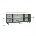 Μπουφές Bohemian Megapap χρώμα πράσινο - φυσικό οξιάς 180x40x75εκ.