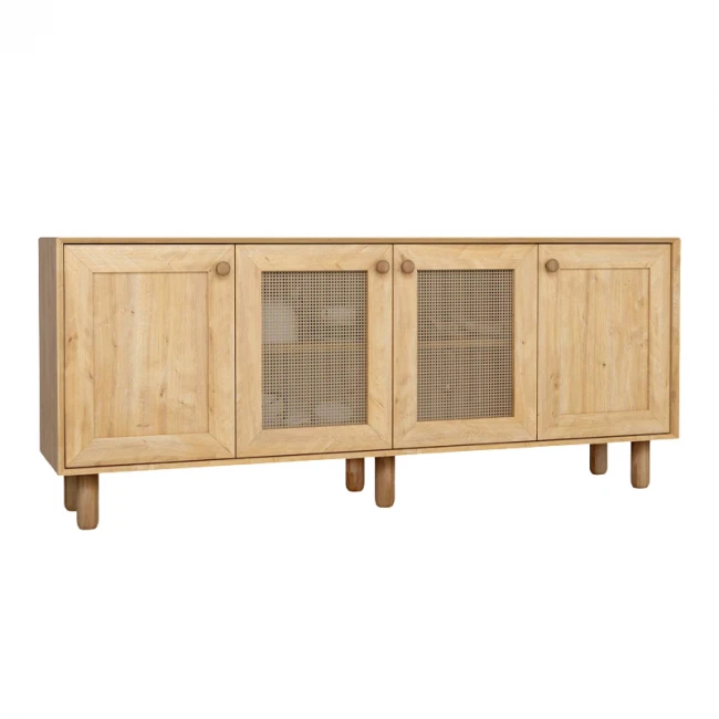 Μπουφές Bohemian Megapap χρώμα φυσικό οξιάς 180x40x75εκ.