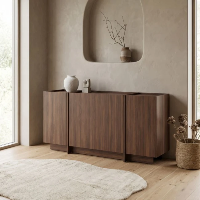 Μπουφές Dorma Megapap χρώμα καρυδί 180x45x80,2εκ.