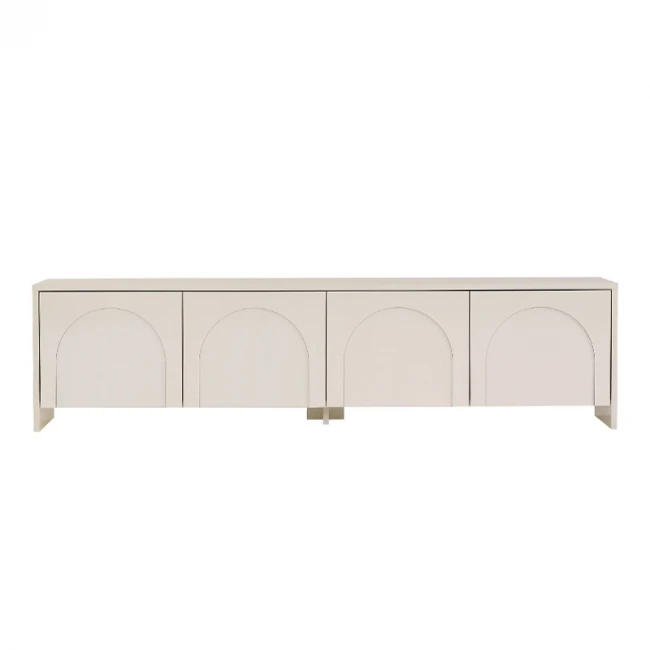 Έπιπλο τηλεόρασης Aurelia Megapap χρώμα κρεμ 180x32x45εκ.