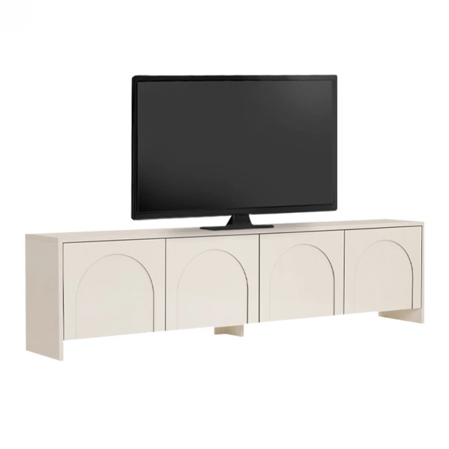 Έπιπλο τηλεόρασης Aurelia Megapap χρώμα κρεμ 180x32x45εκ.