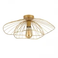 Φωτιστικό οροφής Madar Megapap E27 μεταλλικό μονόφωτο χρώμα χρυσό Ø52x20εκ.