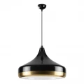 Φωτιστικό οροφής Vasli Megapap E27 μεταλλικό μονόφωτο χρώμα μαύρο Ø36x42/122εκ.