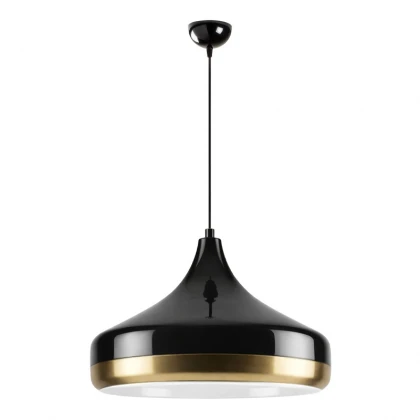 Φωτιστικό οροφής Vasli Megapap E27 μεταλλικό μονόφωτο χρώμα μαύρο Ø36x42/122εκ.