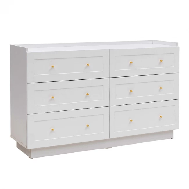 Συρταριέρα Henry Megapap χρώμα λευκό 140x40x75εκ.