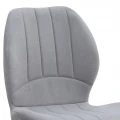 Καρέκλα τραπεζαρίας Valena Megapap elephant grey ύφασμα - μεταλλικό μαύρο πόδι 48x58x87εκ.