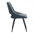 Καρέκλα τραπεζαρίας Firenze Megapap ανθρακί ύφασμα - μεταλλικό μαύρο πόδι 51x60x81εκ.