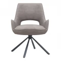 Πολυθρόνα τραπεζαρίας Alessia Megapap περιστρεφόμενη elephant grey ύφασμα - μεταλλικό μαύρο πόδι 58x66x85εκ.