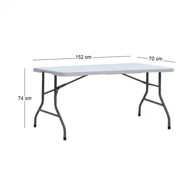 Τραπέζι catering - συνεδρίου Capri Megapap πτυσσόμενο - βαλίτσα χρώμα λευκό του πάγου 152x70x74εκ.
