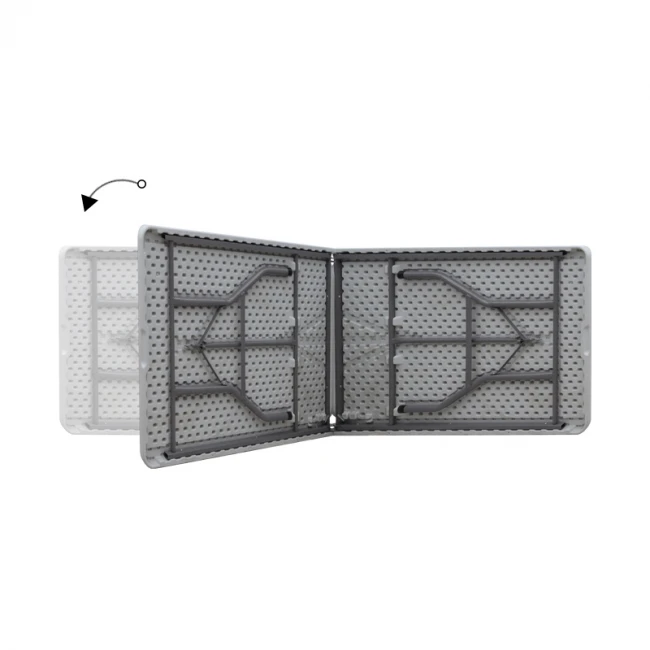 Τραπέζι catering - συνεδρίου Capri Megapap πτυσσόμενο - βαλίτσα χρώμα λευκό του πάγου 240x76x74εκ.