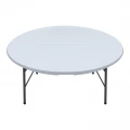 Τραπέζι catering - συνεδρίου Capri Megapap πτυσσόμενο – βαλίτσα στρογγυλό χρώμα λευκό του πάγου Ø152x74εκ.