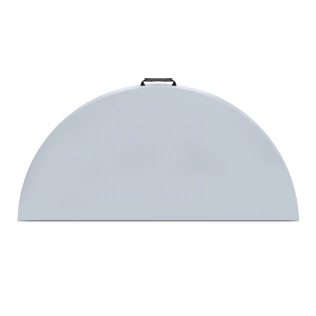 Τραπέζι catering - συνεδρίου Capri Megapap πτυσσόμενο – βαλίτσα στρογγυλό χρώμα λευκό του πάγου Ø152x74εκ.