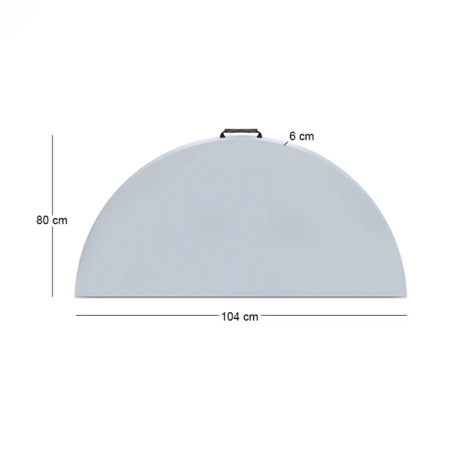 Τραπέζι catering - συνεδρίου Capri Megapap πτυσσόμενο – βαλίτσα στρογγυλό χρώμα λευκό του πάγου Ø152x74εκ.