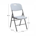 Καρέκλα catering - συνεδρίου Capri Megapap πτυσσόμενη χρώμα λευκό του πάγου 45x50x88εκ.