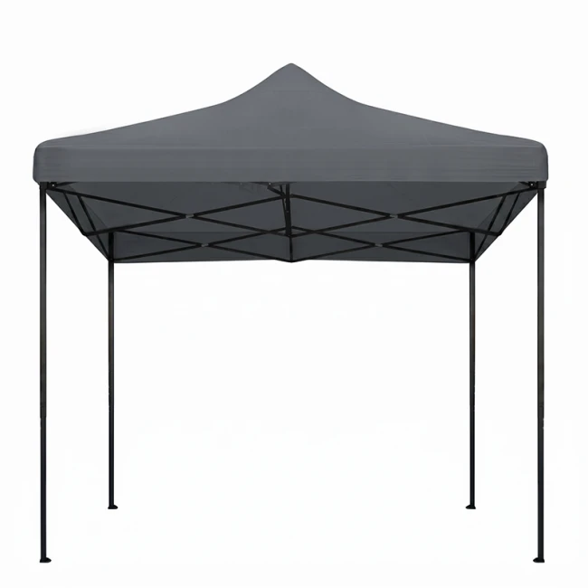 Κιόσκι - Gazebo Bari Megapap πτυσσόμενο μεταλλικός σκελετός - αδιάβροχο ύφασμα χρώμα γκρι 3x3x3,10m.