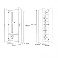 Ντουλάπα ρούχων Vivian Megapap τρίφυλλη χρώμα λευκό 120x51,8x181εκ.